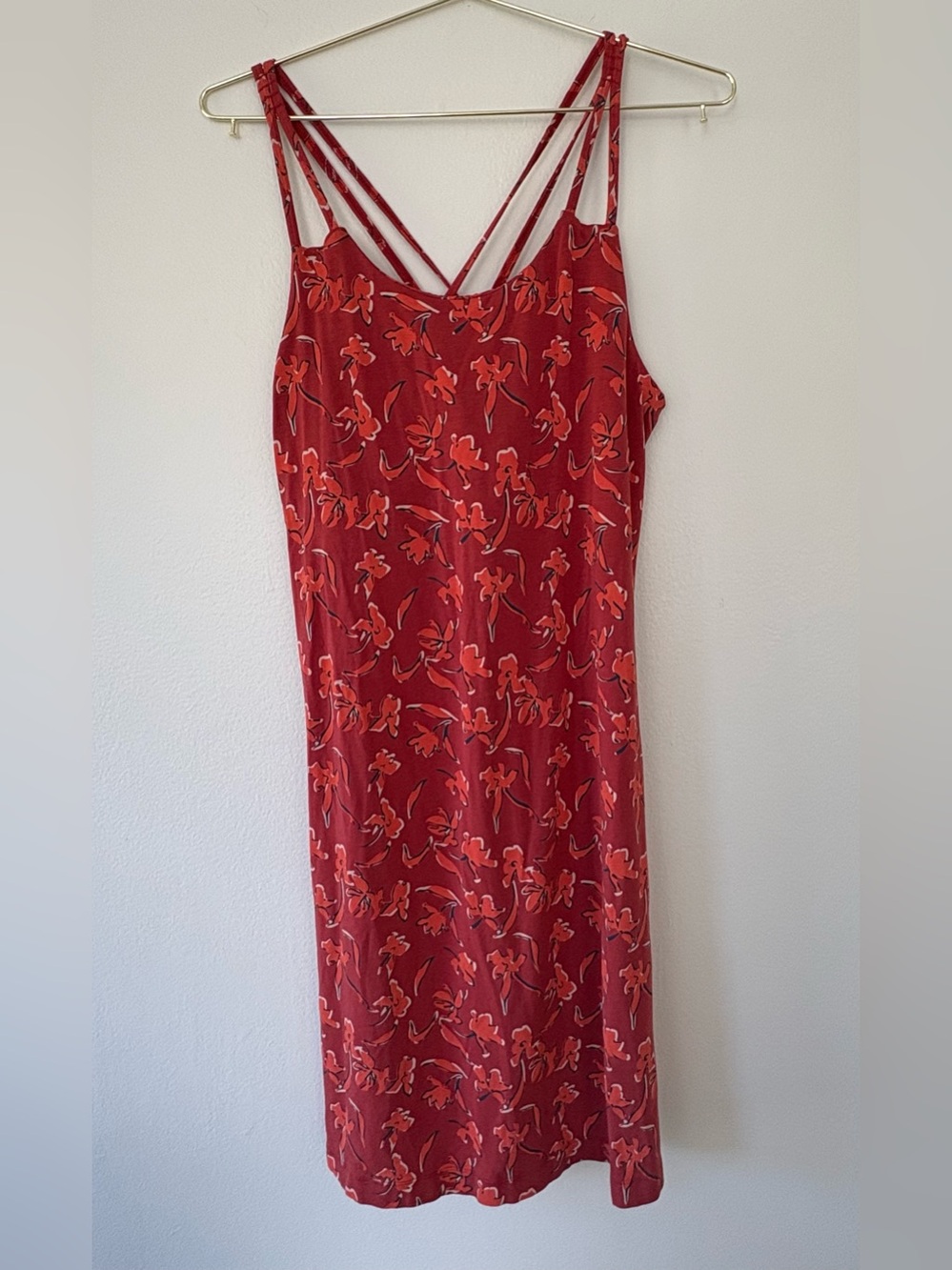 KÜHL Lyra Krossbak Dress M Scarlet Floral Strappy Crossback